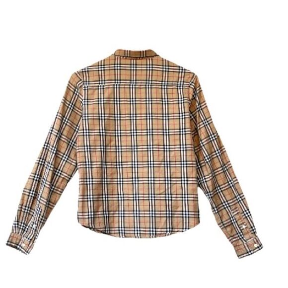 Burberry Blouse Button-Down Collar Vintage Check Shirt 10 New NWOT - Picture 8 of 11